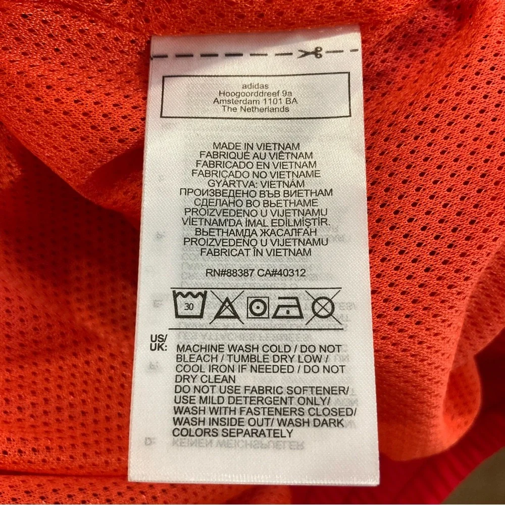 Adidas XS Japona TT Red and Orange Track Jacket Windbreaker Primegreen - Picture 13 of 16
